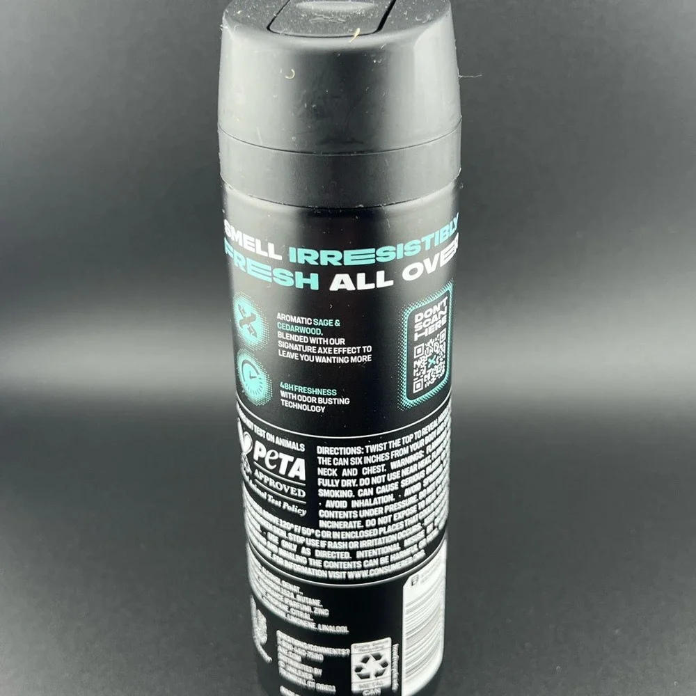 Axe Apollo Deodorant Body Spray Sage & Cedarwood Aluminum Free 5.1 oz Mens
